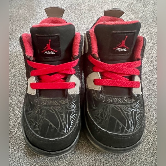 Air Jordan Fusion 4 Premier Low Black Laser - Kids - 7C - Picture 2 of 5